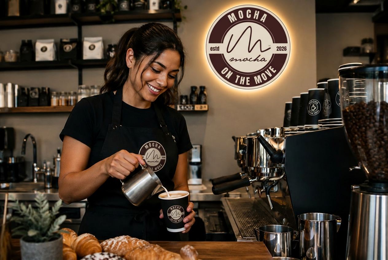 Friendly Mocha on the Move baristas