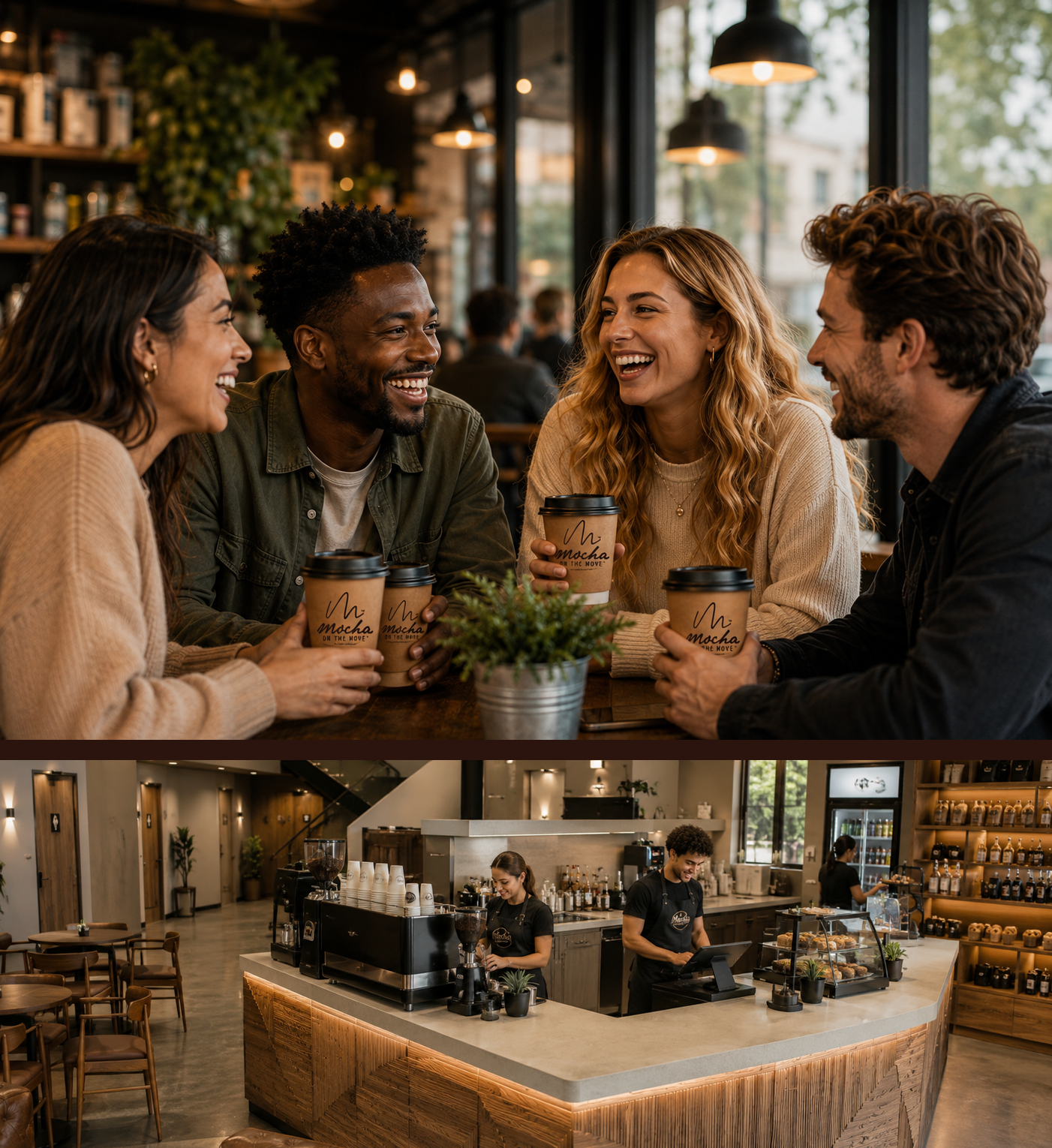 Coffee preparation scene