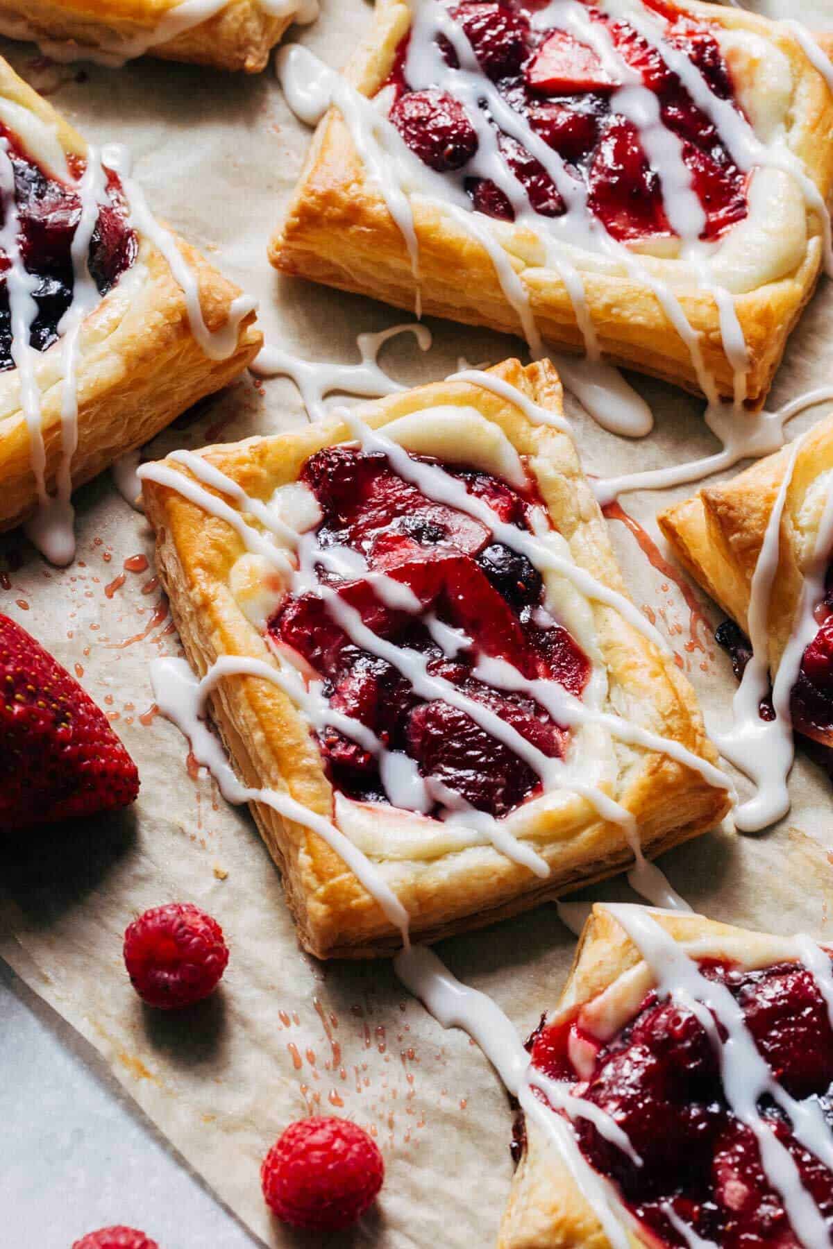 Danish pastry close-up