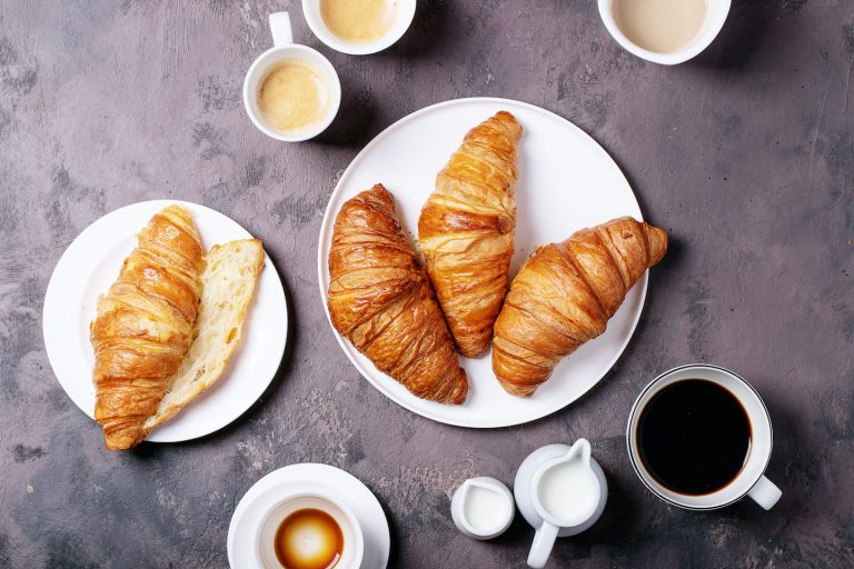 Freshly roasted beans and coffee